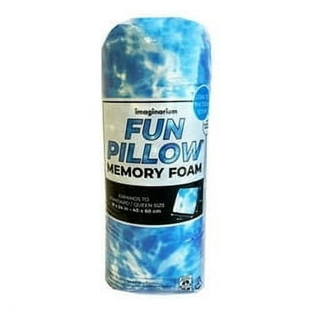 Memory Foam Fun Pillow with Cool-to-the-Touch Cover, Standard/Queen, Ocean Ice, 1 Pack
