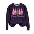 thumbnail image 4 of DPTALR Women's Christmas Printed Round Neck Long Sleeved Top Loose Fitting Sweater, 4 of 4