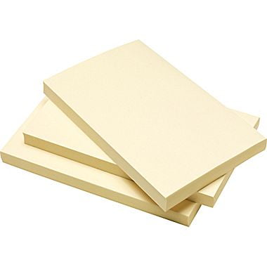 staples stickies recycled notes 3 x 5 yellow 12 pads pack s