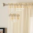 thumbnail image 4 of 1 Panels Solid Color Sheer Window Curtains Elegant Window Voile Panels/Drapes/Treatment for Bedroom Living Room Cream Beige, 4 of 9