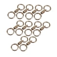 thumbnail image 4 of Accesorios de llavero de llavero de doble anillo de 10 piezas Clip de llave multipropósito para collares de conector de cadena pequeña pulseras Oro, 4 of 8