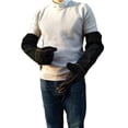 thumbnail image 4 of Guantes de protección Sunnimix cuero reforzado contra mordeduras para entrenamiento de mascotas negro, 4 of 7