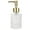 Gold, variant on Dienrx Bathroom Products, Glass Soap Dispenser Refillable Wash Hand Liquid Clear Glass Bottle with Pump for Lotions Liquid Soaps Dish, Shower nozzle Clearance Sale