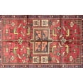 thumbnail image 1 of Ahgly Company Indoor Rectangle Traditional Sunrise Orange Animal Area Rugs, Swatch Sample, 1 of 6