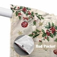 thumbnail image 4 of Christmas Tree Swag Curtains for Kitchen/Bedroom/Living Room, Farmhouse Winter Ball Berry Snowflakes Scalloped Curtains 63 Inch Long, Window Swag Topper Curtains Valances 2 Panels Set 36"x63", 4 of 8