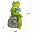 Dream Lifestyle Frog Garden Statue Figurine,Frog Sitting on Stone