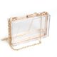 thumbnail image 1 of WJCD - Bolso de mano transparente transparente para mujer, bolso de mano transparente con cadena extraíble, Oro, Small, 1 of 5