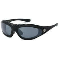 Choppers Black Padded Sport Smoke Lens Sunglasses Motorcycle Glasses