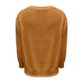 thumbnail image 4 of Lovskoo 2024 Sweaters for Women Trendy Long Sleeve Winter European American Loose Knitted V-Neck Sweater Top Coat Brown, 4 of 7