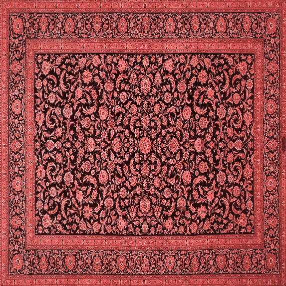 Ahgly Company Indoor Square Persian Red Traditional Area Rugs, 4' Square