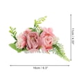 thumbnail image 2 of Unique Bargains 1 Pc Women's Convenient Simulated Flowers Side Comb for Parties Pink Polyester Fabric Iron, 2 of 4