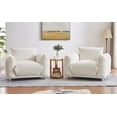 thumbnail image 6 of Holaki Oversize Accent Chair Cozy Armchair for Apartment Living Room Bedroom Corner Home Furniture, Single White, 6 of 8