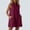 *Wine, variant on ClodeEU Women's Sleeveless Collared Shirt Dress, Casual Solid Color Ruffled Hem Tunic Mini Dress Black,Women's Plus L