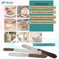 thumbnail image 3 of Stainless Steel Cream Spatula 4" Blade Butter Spreader Cheese Spatula Cake Icing Kitchen Gadget for Cake Pastry Wooden Handle, 3 of 5