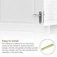 thumbnail image 6 of 2Pack Door Knob Spindle, 60mm Long Door Spindle Replacement Door Handle Parts, Gold, 6 of 6