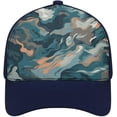 thumbnail image 1 of Blue Camouflage Pattern Baseball Cap Classic Golf Cap Soft Dad Hat Multicolor Adjustable Low Profile Hat Unisex, 1 of 6