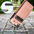 thumbnail image 7 of Feishell Fit for iPhone 7/8/SE 2020/SE 2022 Case with Credit Card Slots,Shockproof Premium PU Leather Magnetic Buckle Vertical & Horizontal Kickstand Back Flip Wallet Protective Phone Cover,Rosegold, 7 of 7