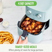 GreenLife 4.5 Quart Air Fryer Ceramic Nonstick, Blue Haze