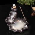thumbnail image 4 of Kingsglen Ceramics Waterfall Incense Burner, Backflow Incense Burner,Incense Burner Holder, Koi Fish Incense Burner, Incense Burner,Incense Seat with 50 Backflow Incense Cones+30 Incense Sticks, 4 of 6