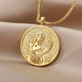 thumbnail image 4 of Coin Medal Selene Necklace,Myth Necklace,Medallion Coin Concept Necklace for Women, 4 of 7