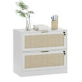 thumbnail image 5 of Coewske 2PCS 2-Drawer File Cabinet Lateral Filing Cabinet Printer Stand w/ Lock Home Office White, 5 of 9