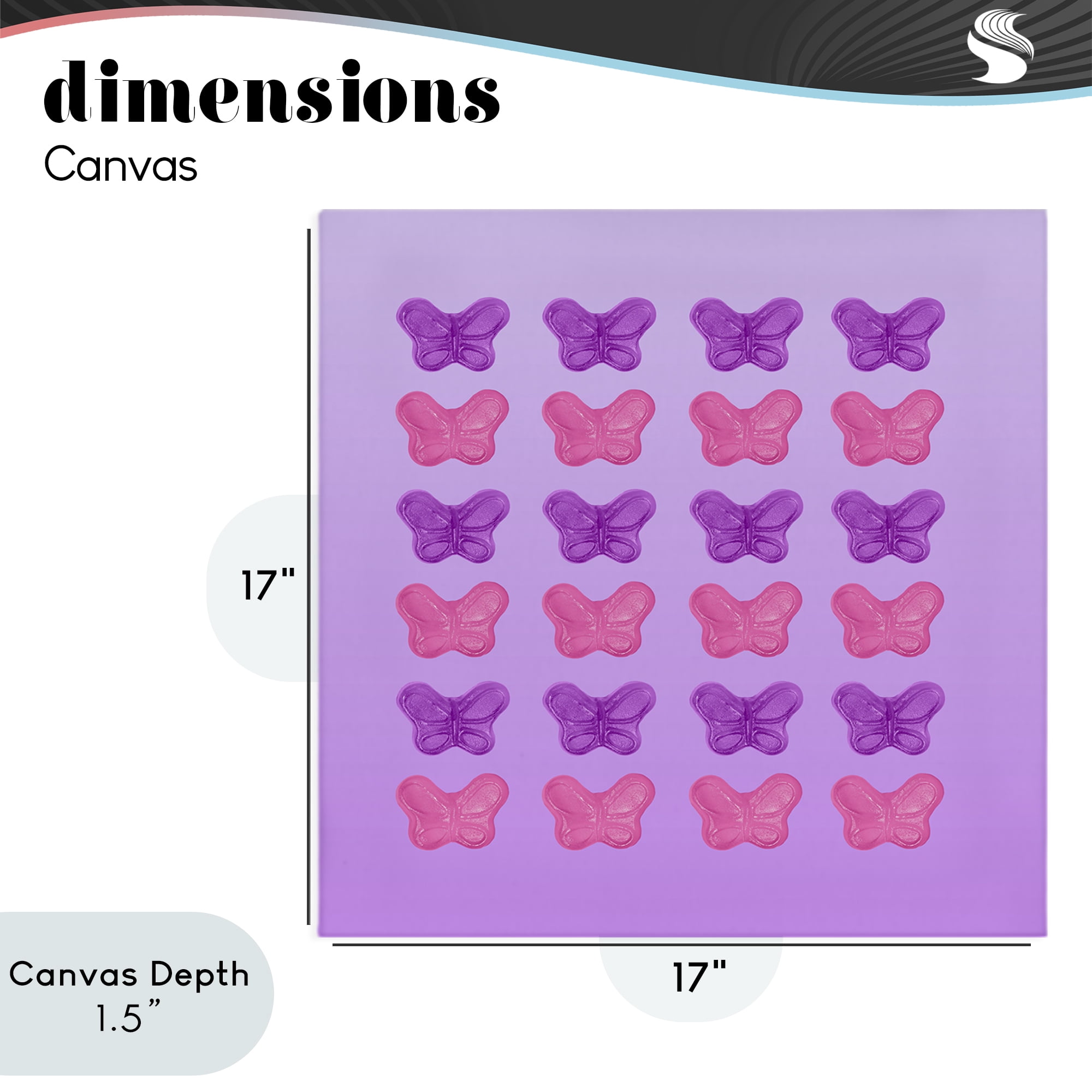 Stupell Industries Purple & Pink Butterfly Candies Canvas Wall Art, design by LISH Creative