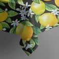 thumbnail image 5 of Yellow Lemon Flowers Black Pattern Square Tablecloth,Waterproof Square Table Cover,Wipeable Spillproof Washable Table Cover for Home Kitchen Party Decor 60"x60"(152x152cm), 5 of 6