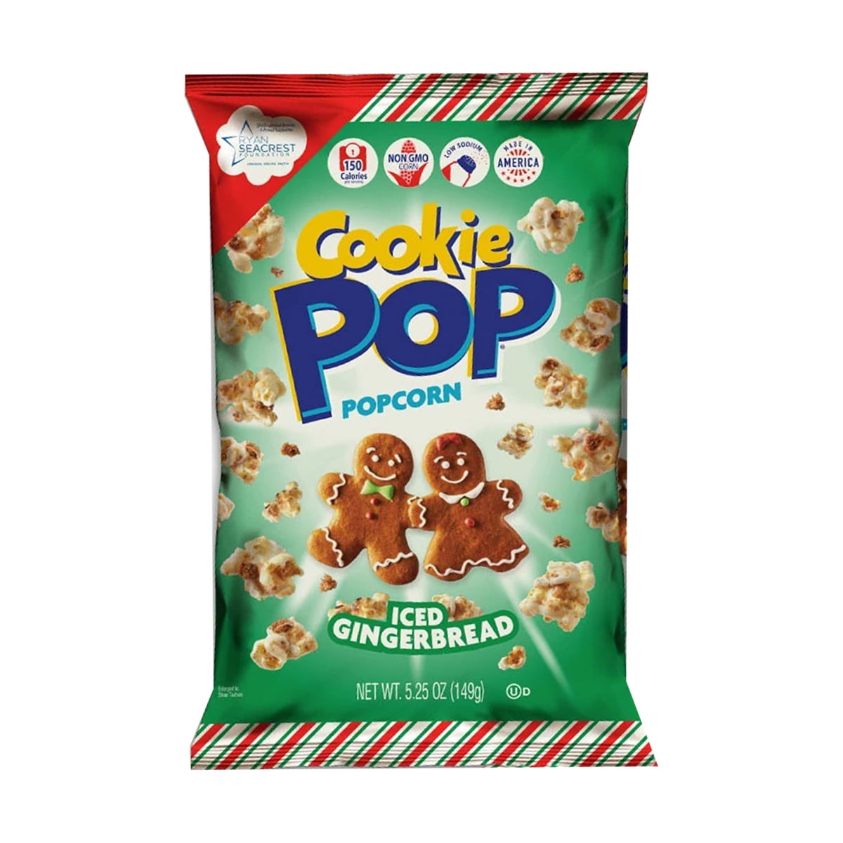 COOKIE POP POPCORN Iced Gingerbread Cookie Pop Popcorn, 5.25 oz