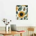 thumbnail image 2 of Sheronv Bees Sunflowers Leaves Fine Art Aesthetic  Wall Painting for Home Office Decor, Handmade Canvas Art Prints for Living Room Bedroom Bathroom Kitchen Farmhouse, Wall Decor for Bathroom Pictures, 2 of 5