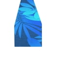 thumbnail image 3 of MKHERT Blue Tropical Leaves Table Runner for Office Kitchen Dining Wedding Party Home Decor 14x72 inch, 3 of 3