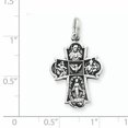 thumbnail image 2 of Sterling Silver Cross Charm QC4377 (28mm x 17mm), 2 of 2