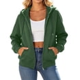 thumbnail image 2 of YanHoo Zip Up Hoodie Women Oversized 2026 Zip Up Y2K Casual Long Sleeve Hooded Sweatshirts Fall Winter Casual Track Jackets, 2 of 8