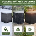 thumbnail image 3 of Dextrus 240 Gallon XXL Deck Box, Weatherproof Resin Outdoor Storage with Lock, 3-Person Bench for Patio, Garden, Pool, Black, 3 of 7
