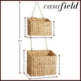 thumbnail image 4 of Casafield 2-Tier Hanging Storage Basket Set, Natural Water Hyacinth Wall Basket, Boho Organizer for Kitchen Pantry, Home Office, Entryway, Bathroom, 4 of 7
