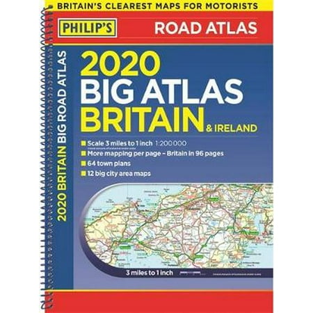 2020 Philip's Big Road Atlas Britain and Ireland