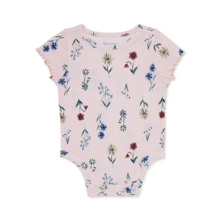 

Garanimals Baby Girls Floral Print Bodysuit Sizes 0-24M