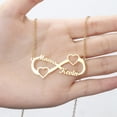 thumbnail image 3 of Vakki 18K Gold Plated Personalized Infinity Double Heart Necklace Customized Any 2 Names Infinity Nacklace, 3 of 5