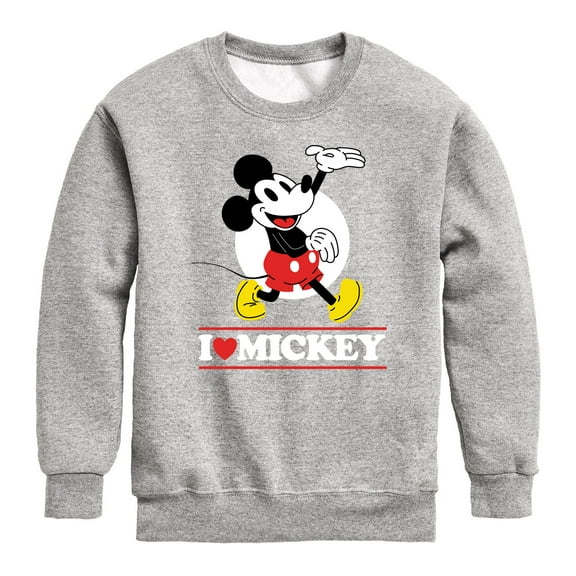 Disney - I Love Mickey - Toddler & Youth Crewneck Fleece Sweatshirt