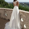 thumbnail image 3 of MesaSe Robe de Mariée pour Femme en Dentelle à Col en V Robe de Soirée Robe de Mariée Plage Mariage, 3 of 3