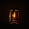 thumbnail image 3 of Things2Die4 White Metal Hanging Bird Cage LED Solar Light 13.5 inches High, 3 of 4