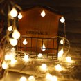 thumbnail image 4 of 1,5 M 10 luces LED de Navidad, luces de cadena de globo, enchufe para decoración de dormitorio, luces de hadas para interiores y exteriores para decoraciones de jardín de pared del hogar (con batería flash - 6M, 40LED) brillar Electrónica, 4 of 5