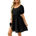 thumbnail image 4 of Summer Dresses for Women Casual Short Sleeve Crew Neck Midi Flowy Boho Dress Beach Sundress, 4 of 6