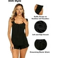thumbnail image 4 of Women Pajamas Set 2 Piece Ruffle Pj Soft Tank Top and Shorts Sleepwear Set, 4 of 6