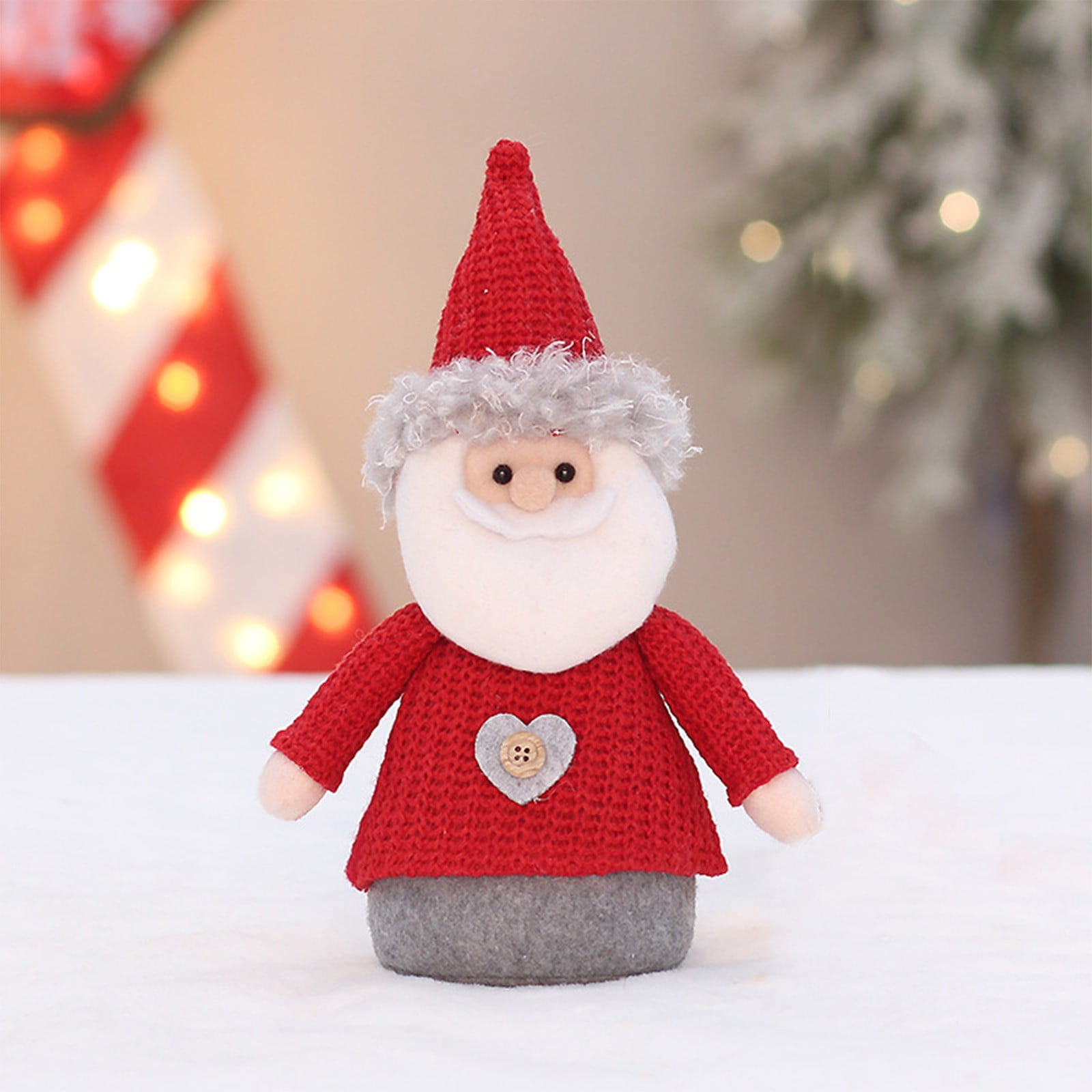 Yhmxh Christmas Plush Santa Doll Tabletop Decorations Stuffed