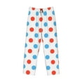 thumbnail image 6 of Uemuo Red Blue Polka Dots Pattern Men's Wide Leg Palazzo Lounge Pants with Pockets Light Weight Loose Comfy Casual Pajama Pants-Medium, 6 of 9