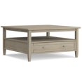 thumbnail image 4 of Warm Shaker Wood 36" WD Coffee Table & 20" WD 2 End Tables in Distressed Gray, 4 of 10