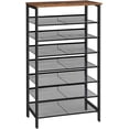 thumbnail image 2 of HOOBRO 8-Tier Shoe Rack Organizer with Adjustable Storage Shelf Entryway Brown BF18XJ01, 2 of 8