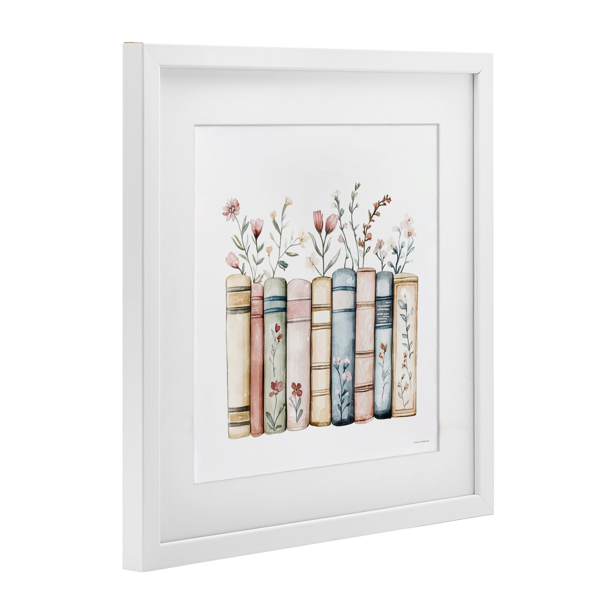 Stupell Industries Words That Blossom White Framed Print Under Glass, design by Svetlana Aleynikova