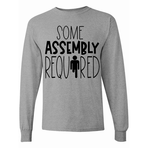 Inktastic Some Assembly Required Right Leg Amputee Long Sleeve T-Shirt