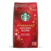 Starbucks Arabica Beans Holiday Blend, Medium Roast Ground Coffee, 17 oz